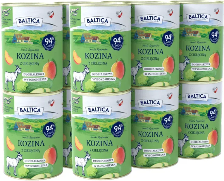 BALTICA Ziege mit Kalbfleisch 12x400g getreidefreies Nassfutter