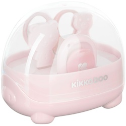 Kikkaboo Baby Maniküre-Set Bär, Nagelschere, Nagelknipser, Nagelfeile, ab Geburt rosa