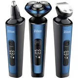 Zilan 4in1 Elektrischer Rasierer Blau