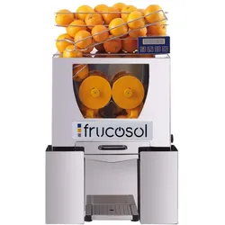 Frucosol elektr. Orangenpresse F50C für 20-25 Orangen/Min. mit 7 Früchte-Zulauf mit digitalem Zähler Saftpresse Entsafter Edelstahl