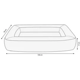 Petlando Hundebett Lima Ortho L 100 x 65 cm grau