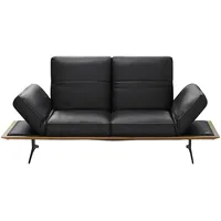 KOINOR Einzelsofa aus Echtleder Fendo , schwarz , Maße (cm): B: 206 H: 73 T: 123.0