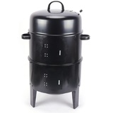 Räuchertonne Hickory BBQ Räucherofen 3in1 Holzkohlegrill Smoker mit Thermometer, Rundgrill Grill,Leichter Transport Räuchergrill, Watersmoker | Grill, Deckel Holz, Smokertonne