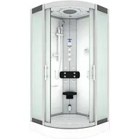 AcquaVapore D46-20M1-EC Komplettdusche mit Schiebetür 100 x 100 cm weiß Sicherheitsglas D46-20M1