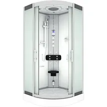 AcquaVapore D46-20M1-EC Komplettdusche mit Schiebetür 100 x 100 cm weiß Sicherheitsglas D46-20M1