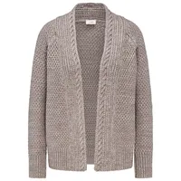 GOLDNER Elegante Grobstrickjacke taupe/melange 50