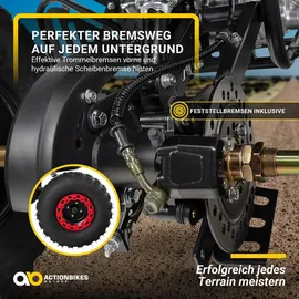 ACTIONBIKES MOTORS - Benzin-Kinderquad S-10 ATV Midi Pocket Quad für Kinder 125 ccm Halbautomatik
