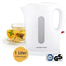 GOURMETmaxx Wasserkocher 1 l Weiß/Grau