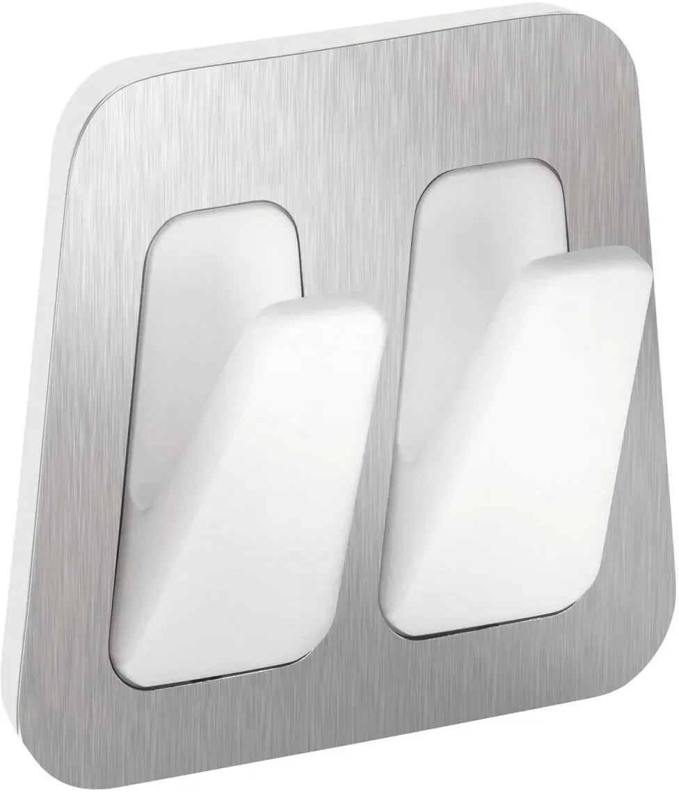 TESA 59785-00000-00 Handtuchhalter & -ring Handtuchhaken Drinnen Edelstahl, Weiß