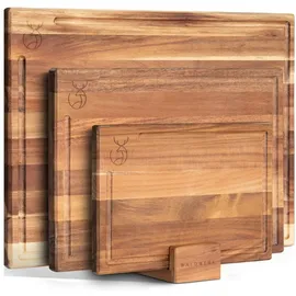 WALDWERK Schneidebrett-Set Akazie 3-tlg. 40 x 30 cm / 33 x 24 cm / 26 x 18 cm