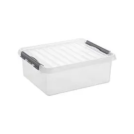 SUNWARE Q-Line Aufbewahrungsbox 50 x 40 x 18 cm 3-tlg. transparent/silber