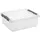 SUNWARE Q-Line Aufbewahrungsbox 50 x 40 x 18 cm 3-tlg. transparent/silber