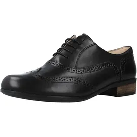 CLARKS Hamble Oak Derby, Schwarzes Leder, 37.5
