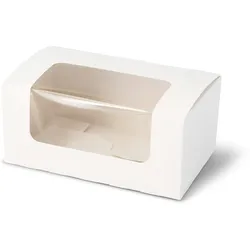 greenbox - Cupcake Boxen (2er), Zellulose-Fenster, weiß, 200 St.