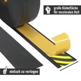 Lemodo Weichsockelleiste schwarz, 25m Rolle