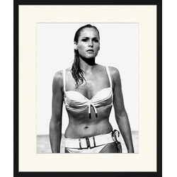 ANY IMAGE Digitaldruck »Ursula Andress, Bond Girl«, Rahmen: Buchenholz, Schwarz