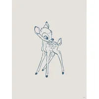 KOMAR Disney Poster, Bambi Grau und Blau 30 cm x 40 cm 612828