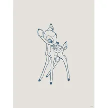 KOMAR Disney Poster, Bambi Grau und Blau 30 cm x 40 cm 612828