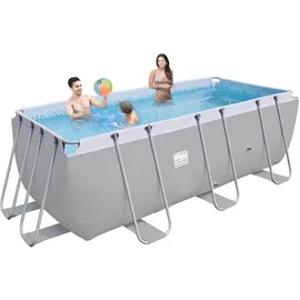 Happy People Stahlrahmenpool-Set 400 x 207 x 122 cm inkl. Filterpumpe