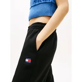 Tommy Hilfiger Tommy Jeans Sweathose TJW BADGE SWEATPANT Relaxed Fit mit Elastikbund am Bein schwarz XL (42)
