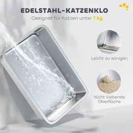 PawHut Katzentoilette onesize Weiß