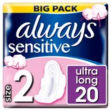 Always Sensitive Long Always Ultra Damenbinden mit Flügeln, 20 Stück