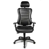 mit Armlehnen und Kopfstütze schwarz / schwarz