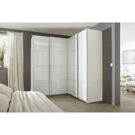 Rauch Quadra Schrank Eckschrank inkl. Türendämpfer und Schubladeneinsatz, mit Glastüren