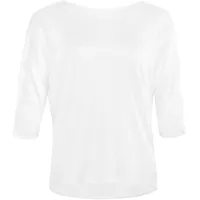 Winshape Damen Seidig weiches Bambus-3/4-arm Shirt, weiß, XS