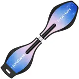 XIUWOUG Street Surfing Waveboard | Double Wheel Scooter Caster Board Mit LED-Blitzrad | Bis 200 Kg | Anti-Rutsch-Schlangenbrett Geeignet Für Kinder Und Jugendliche Anfänger Skateboard,27,83CM*23CM*9CM