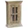 SIT Möbel SIT DAIPUR beige natur antikgrau), B:44cm H:70cm T:20cm, Glas, Massivholz, Schränke, Hängeschrank, geschnitzte Verzierungen