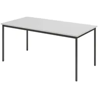Bümö Kantinentisch, Grau, Schwarz, Nachbildung, Rechteckig, 160x72x80 cm, FSC