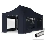 TOOLPORT Faltpavillon 3 x 6 m inkl. Seitenteile schwarz 582605 
