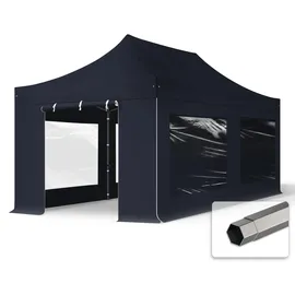 TOOLPORT Faltpavillon 3 x 6 m inkl. Seitenteile schwarz 582605 