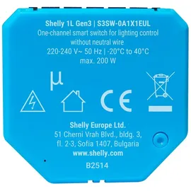 Shelly Unterputz Schalter 1L Gen3