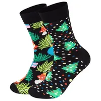 Happy Socks Crew Socken – Weihnachts-Weihnachtsbaum und Ornamente – 2er-Pack Geschenkbox-Set – 36–40