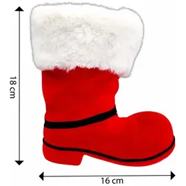 IDENA Nikolausstiefel rot 16x11x18cm Weihnachten Deko - Geschenkverpackung