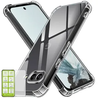 Für Google Pixel 9a Schock TPU Handy Schutz Hülle Transparent + 0,26mm 9H Hart Glas