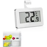 Jinpojun Kühlschrankthermometer, Mini Digital Thermometer für Gefrierfach Mit Gut Lesbarem LCD-Anzeige Lesen Perfekt für kühlschrank, Lnnen, Außen, Restaurants, Bars, Cafés(4.3 * 6.8CM)