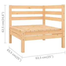 vidaXL Lounge Set 4-tlg. natur