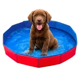 Katzenpool, Hundepool klein für Haustiere, Faltbares Planschbecken zur Abkühlung, Vielseitiger Einsatz im Innen- und Außenbereich, Einfache Aufbewahrung bei begrenztem Platz 50x8 cm