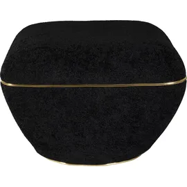 Kayoom 360 Living Hocker Contessa 110 schwarz gold), B/H/T: ca. 60x42,5x60 cm / schwarz, gold
