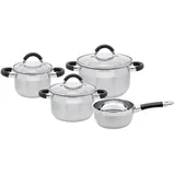 Elo Topfset Black Steam 4tlg, Pfanne + Kochtopf, Silber