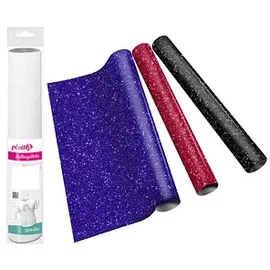 plottiX GlitterFlex Aufbügelfolie gold 32 x 50 cm
