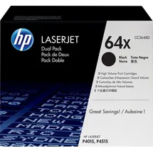 HP 64X schwarz 2er Pack (CC364XD)