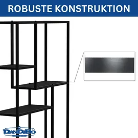 DanDiBo Ambiente Wandregal 90 x 75 x 20 cm Schwarz