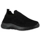 VAN HILL Herren Slip Ons in Schwarz