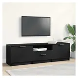 vidaXL TV-Schränk 140 x 35 x 40 cm Schwarz Holzwerkstoff