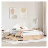 vidaXL Massivholzbett Ohne Matratze 140x200 Cm Kiefernholz vidaXL 789977