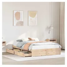 vidaXL Massivholzbett Ohne Matratze 140x200 Cm Kiefernholz vidaXL 789977